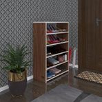 Kenzlife Ayakkabılık Ayakkabı Dolabı Kilitli Gutan Cvz 100*70*32 Kapaklı Ofis Dolabı - Ceviz