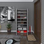 Kenzlife Ayakkabılık Ayakkabı Dolabı Kilitli Gutan Gri 160*70*32 Kapaklı Ofis Dolabı Iki Bölme Beyaz
