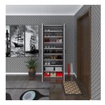 Kenzlife Ayakkabilik Ayakkabi Dolabi Kilitli Gutan Gri 180*70*32 Kapakli Ofis Dolabi İki Bolme