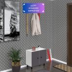 Kenzlife Ayakkabılık Cimcime3 Gribyz 53*060*32 Kapaklı 3 Raflı 9 Çift Ayakkabı Kapasitesi - Ahşap