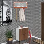 Kenzlife Ayakkabılık Cimcime4 Cvzbyz 68*060*32 Kapaklı 4 Raflı 12 Çift Ayakkabı Kapasitesi Beyaz