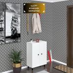Kenzlife Ayakkabılık Cimcime5 Byzbyz 83*060*32 Kapaklı 5 Raflı 15 Çift Ayakkabı Kapasitesi Beyaz