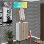 Kenzlife Ayakkabılık Cimcime6 Crdbyz 98*060*32 Kapaklı 6 Raflı 18 Çift Ayakkabı Kapasitesi Beyaz