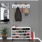 Kenzlife Ayakkabılık Fotin4 Byz 68*100*30 Kapaksız 4 Raflı 20 Çift Ayakkabı Kapasitesi - Beyaz