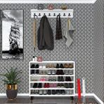 Kenzlife Ayakkabılık Fotin5 Byz 83*100*30 Kapaksız 5 Raflı 25 Çift Ayakkabı Kapasitesi - Beyaz