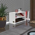 Kenzlife Ayakkabılık Goya Byz 040*70*30 Arkalıksız Ayakkabı Ofis Dolabı Beyaz