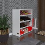 Kenzlife Ayakkabılık Goya Byz 080*70*30 Arkalıksız Ayakkabı Ofis Dolabı - Beyaz
