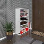Kenzlife Ayakkabılık Goya Byz 120*70*30 Arkalıksız Ayakkabı Ofis Dolabı Iki Bölme - Beyaz