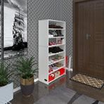 Kenzlife Ayakkabılık Goya Byz 140*70*30 Arkalıksız Ayakkabı Ofis Dolabı Iki Bölme Beyaz