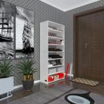 Kenzlife Ayakkabılık Goya Byz 160X70x30 Arkalıksız Ayakkabı Ofis Dolabı İki Bölme
