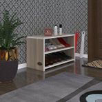 Kenzlife Ayakkabılık Goya Crd 040*70*30 Arkalıksız Ayakkabı Ofis Dolabı Beyaz