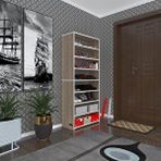 Kenzlife Ayakkabılık Goya Crd 160*70*30 Arkalıksız Ayakkabı Ofis Dolabı Iki Bölme Beyaz
