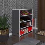 Kenzlife Ayakkabilik Goya Gri 080*70*30 Arkaliksiz Ayakkabi Ofis Dolabi