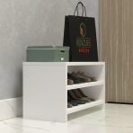 Kenzlife Ayakkabılık Konevi Mat Beyaz Suntalam 035*060*30 Altı Çift Ayakkabı Kapasitesi Arkalıksız