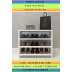 Kenzlife Ayakkabılık Konevi Mat Beyaz Suntalam 050*060*30 Dokuz Çift Ayakkabı Kapasitesi Arkalıksız