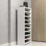Kenzlife Ayakkabılık Konevi Mat Beyaz Suntalam 140*060*30 Yirmiyedi Çift Ayakkabı Kapasitesi Arkalıksız