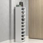 Kenzlife Ayakkabılık Konevi Mat Beyaz Suntalam 155*040*30 Yirmi Çift Ayakkabı Kapasitesi Arkalıksız