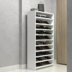 Kenzlife Ayakkabılık Konevi Mat Beyaz Suntalam 155X080x30 Kırk Çift Ayakkabı Kapasitesi Arkalıksız