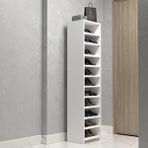 Kenzlife Ayakkabılık Konevi Mat Beyaz Suntalam 170*040*30 Yirmiiki Çift Ayakkabı Kapasitesi Arkalıksız