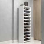Kenzlife Ayakkabılık Konevi Mat Beyaz Suntalam 170*060*30 Otuzüç Çift Ayakkabı Kapasitesi Arkalıksız - Renkli