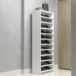 Kenzlife Ayakkabılık Konevi Mat Beyaz Suntalam 170*060*30 Otuzüç Çift Ayakkabı Kapasitesi Arkalıksız