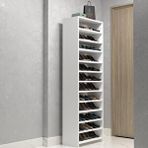 Kenzlife Ayakkabılık Konevi Mat Beyaz Suntalam 183*060*30 Otuzaltı Çift Ayakkabı Kapasitesi Arkalıksız
