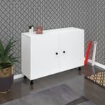 Kenzlife Ayakkabılık Merkub4 Byzbyz 68*100*32 Kapaklı 4 Raflı 20 Çift Ayakkabı Kapasitesi - Beyaz