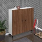 Kenzlife Ayakkabılık Merkub6 Cvzbyz 98*100*32 Kapaklı 6 Raflı 30 Çift Ayakkabı Kapasitesi - Beyaz