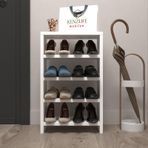 Kenzlife Ayakkabılık Mısri Mat Beyaz Suntalam 065 040 20 Sekiz Çift Ayakkabı Kapasitesi Arkalıksız Beyaz