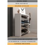 Kenzlife Ayakkabılık Mısri Mat Beyaz Suntalam 065*060*20 Oniki Çift Ayakkabı Kapasitesi Arkalıksız