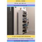 Kenzlife Ayakkabılık Mısri Mat Beyaz Suntalam 110*060*20 Yirmibir Çift Ayakkabı Kapasitesi Arkalıksız