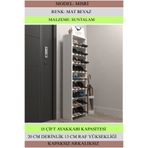Kenzlife Ayakkabılık Mısri Mat Beyaz Suntalam 140*040*20 Onsekiz Çift Ayakkabı Kapasitesi Arkalıksız