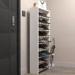Kenzlife Ayakkabılık Mısri Mat Beyaz Suntalam 140*060*20 Yirmiyedi Çift Ayakkabı Kapasitesi Arkalıksız