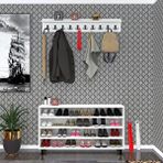 Kenzlife Ayakkabılık Nalın4 Byz 68*120*30 Kapaksız 4 Raflı 24 Çift Ayakkabı Kapasitesi - Beyaz