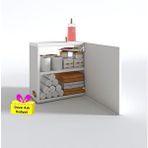 Kenzlife Banyo Ecza Dolabı Susanin Byz 39*39*20 Mutfak Komodin (M) Arkalıksız + Tekli Duvar Rafı Hediyeli