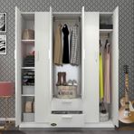 Kenzlife Begonvil 6 Kapılı Çekmeceli 150 cm Gardrop