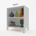 Kenzlife Beril Beyaz 68x60x20 cm Kitaplık