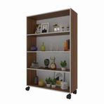 Kenzlife Beril Ceviz 128x90x20 cm Kitaplık
