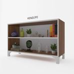 Kenzlife Beril Ceviz 68x90x20 cm Kitaplık
