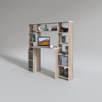 Kenzlife bilgisayar çalışma masası senna crd 140*130*20 kitaplıklı ofis sekreter laptop