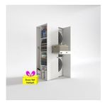 Kenzlife çamaşır-kurutma makinesi dolabı ahi evran sol byz 187*090*60 çekmeceli + tekli duvar rafı hediye