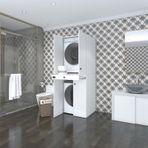 Kenzlife Çamaşır-Kurutma Makinesi Dolabı El Kindi Byz 187 070 60 Çekmeceli Kapaklı Banyo Çok Renkli