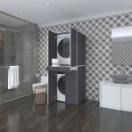 Kenzlife Camasir-Kurutma Makinesi Dolabi El Kindi Gri 187*070*60 Cekmeceli Kapakli Banyo