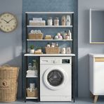 Kenzlife Çamaşır Kurutma Makinesi Dolabı Istranca Byzsyh 180*070*60 Mat Suntalam Metal Siyah Boya