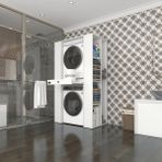 Kenzlife Çamaşır-Kurutma Makinesi Dolabı Umare Byz 187*110*60 Çekmeceli Raflı Banyo - Beyaz