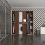 Kenzlife Camasir-Kurutma Makinesi Dolabi Ve Giysi Dolabi Cekmeceli Ebuzer Sag Raf Cvz 187*160*60 Banyo