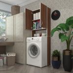 Kenzlife çamaşır makinesi dolabı veronika cvz 180*066*20 banyo çift kapaklı arkalıksız - Ceviz