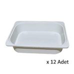 Kenzlife Çamaşır Mutfak Sepeti Byz 10*040*30 Plastik Sepet 12 Adet Beyaz