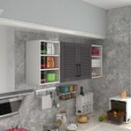 Kenzlife Domates 60 Gri Mod 2 60x160x32 Mebran Kapak Suntalam Gövde Hazır Mutfak Dolabı