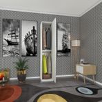 Kenzlife gardırop 1 kapılı öğrenci dolabı tek kapı günebakan byz 180*35*42 byz gardolap dolap ofis - Beyaz